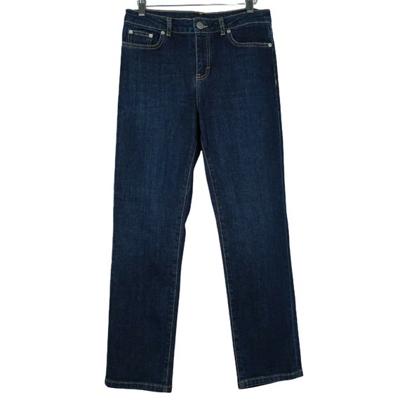 Maje NWT Dark Wash Blue Jeans 5 Pocket Logo Pants 36 4
